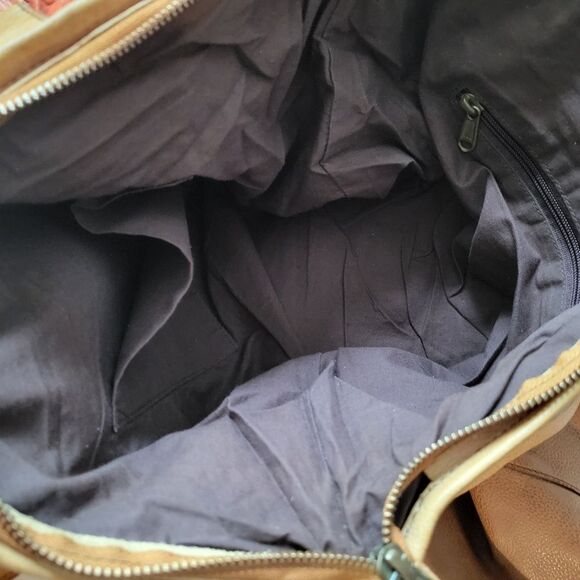 Sirimiri Handcrafter Braided Leather Tote bag Mustard BOHO Soft NWT - Picture 11 of 12